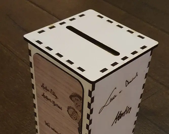 Geldbox Gravierte Geldbox als Geburtstagsgeschenk