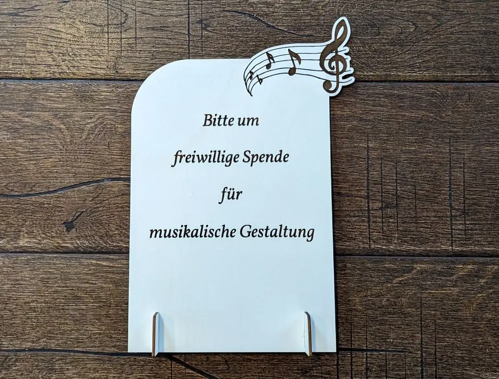 Spendenaufsteller Spendenaufsteller für Chor Maria Schmolln