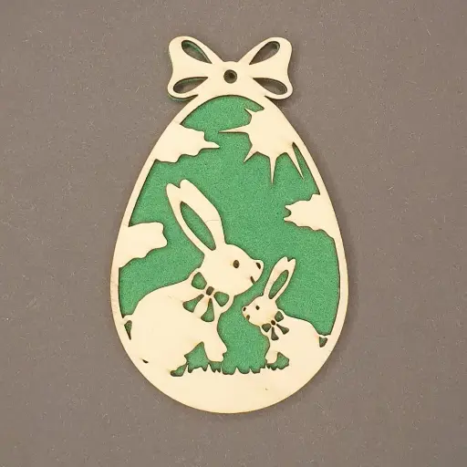Osterei "Hase mit Papa"