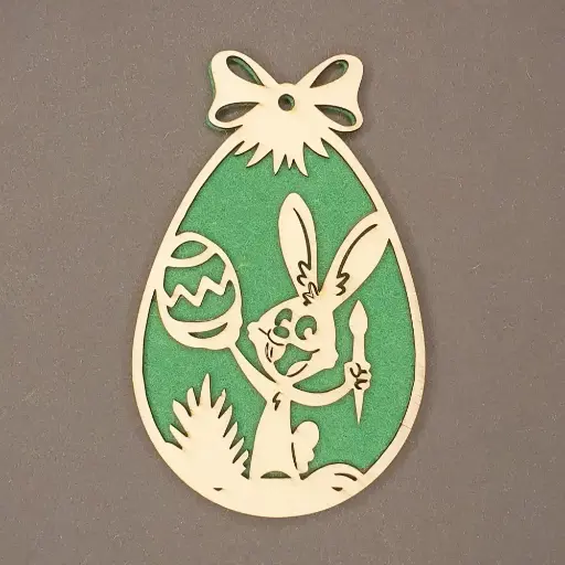Osterei "Malender Osterhase"